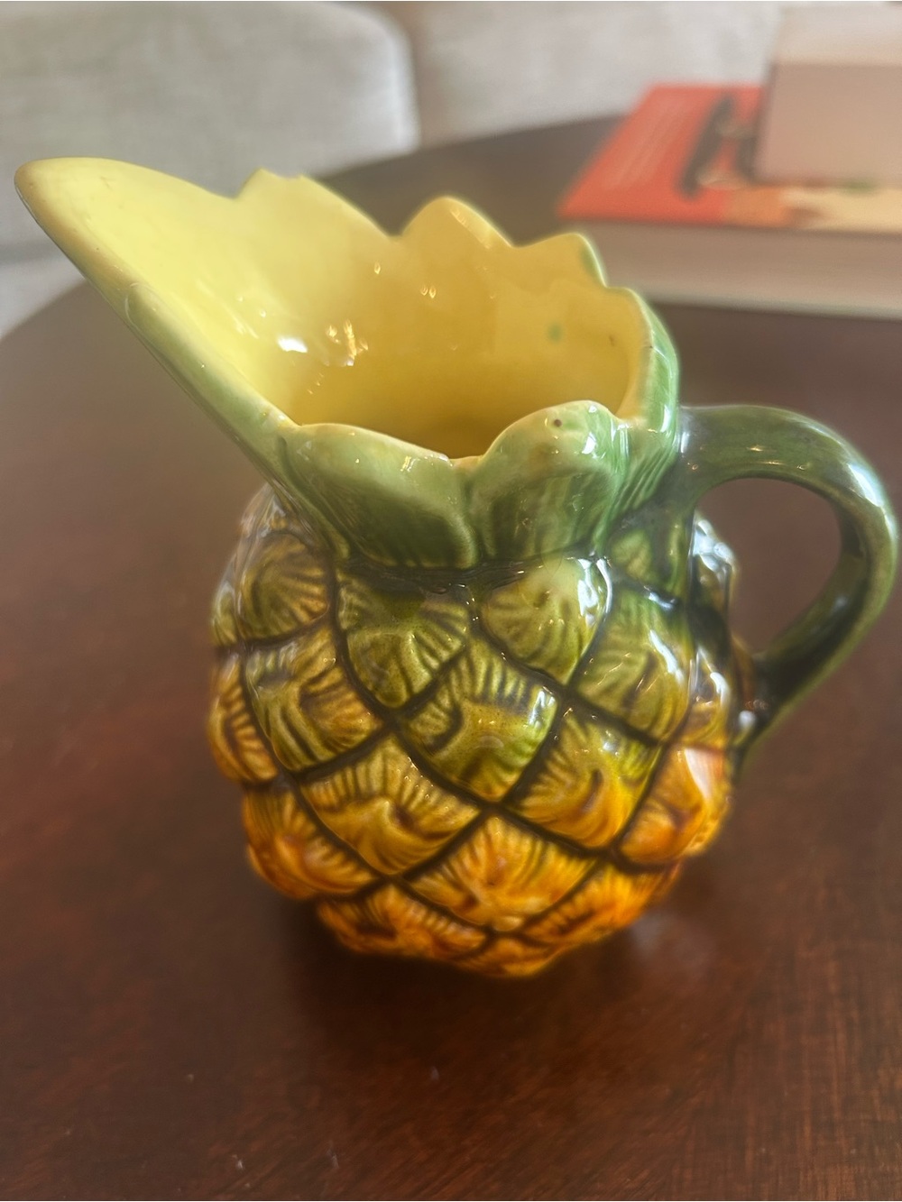 Pineapple Pitcher with 2 pineapple saucers